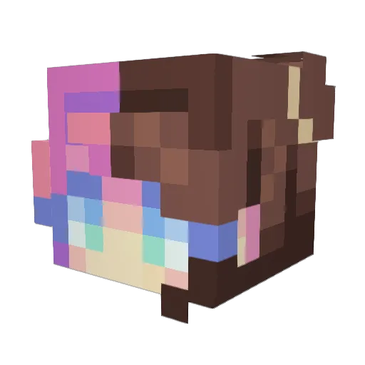 pandaisy Minecraft avatar head, 3D render