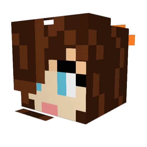 pandajmr Minecraft avatar head, 3D render