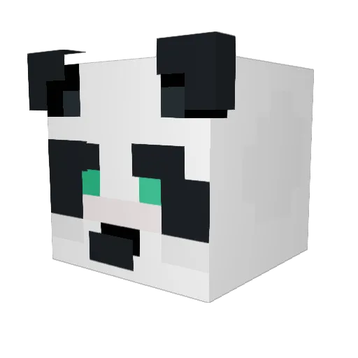 pandajoker9 Minecraft avatar head, 3D render