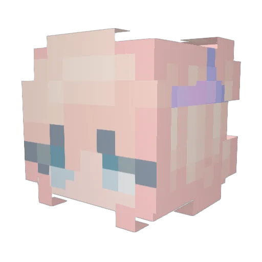 pandakayla Minecraft avatar head, 3D render