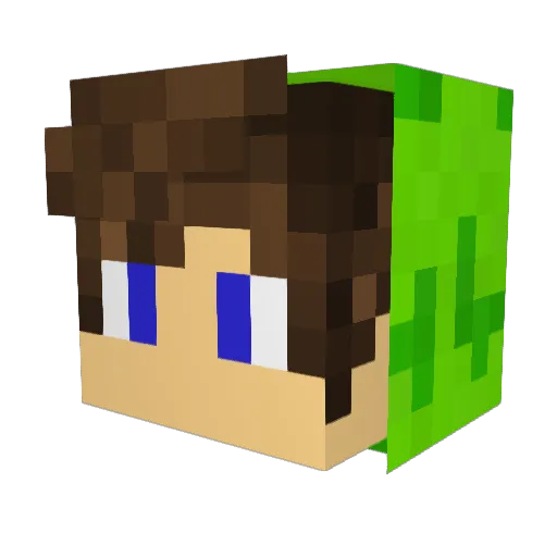 pandaludvig Minecraft avatar head, 3D render