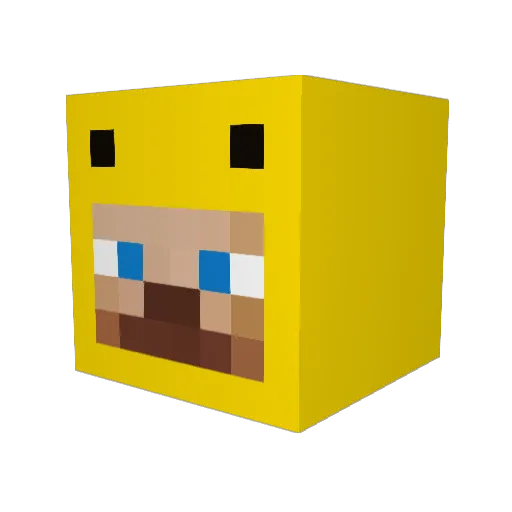 pandaman15 Minecraft avatar head, 3D render