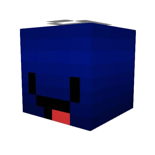 pandaman6 Minecraft avatar head, 3D render