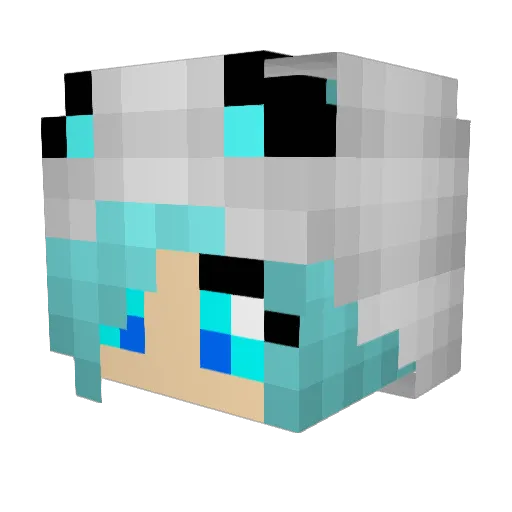 pandamanda333 Minecraft avatar head, 3D render