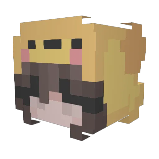 pandamove Minecraft avatar head, 3D render