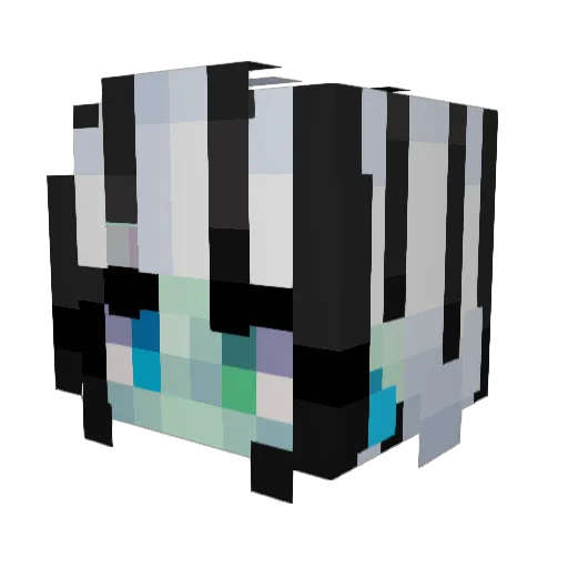 pandanomo Minecraft avatar head, 3D render
