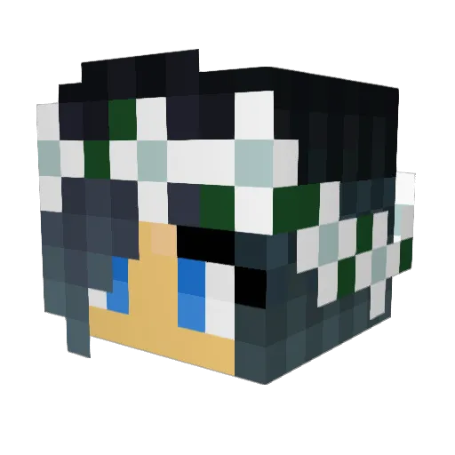 pandapug04 Minecraft avatar head, 3D render
