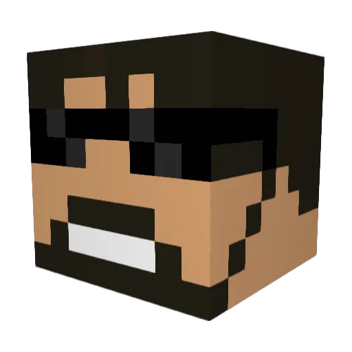pandas12331 Minecraft avatar head, 3D render