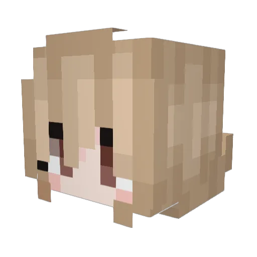 pandasad Minecraft avatar head, 3D render