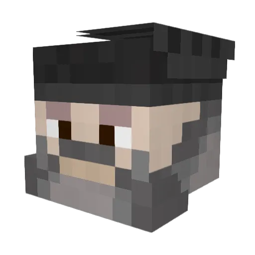 pandasisle Minecraft avatar head, 3D render