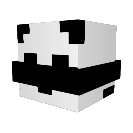 pandaskills Minecraft avatar head, 3D render