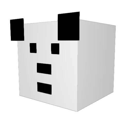 pandasuho Minecraft avatar head, 3D render