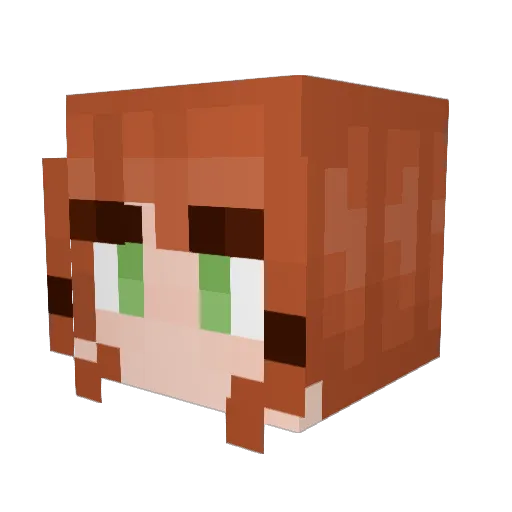 pandatron03 Minecraft avatar head, 3D render