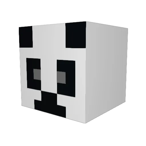 pandauser12 Minecraft avatar head, 3D render