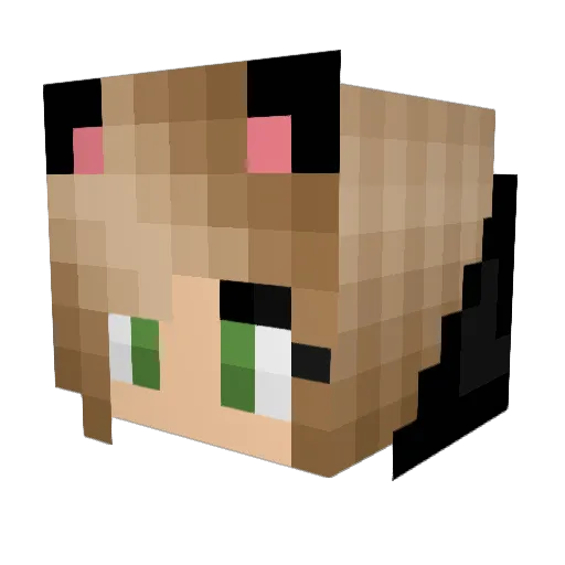 pandeliax Minecraft avatar head, 3D render