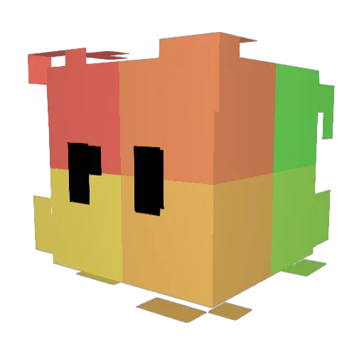 panderay Minecraft avatar head, 3D render