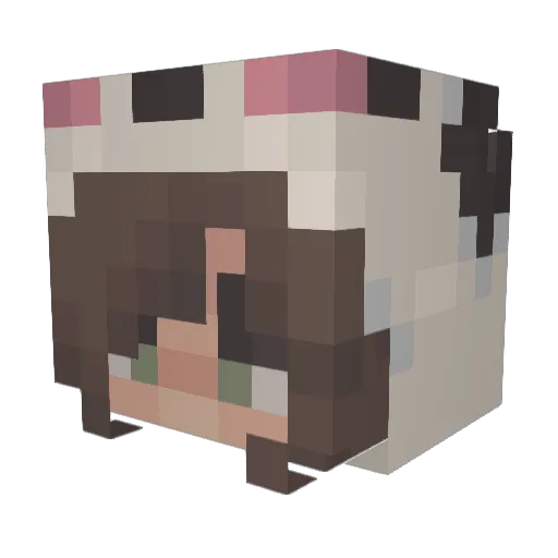 pandeur Minecraft avatar head, 3D render