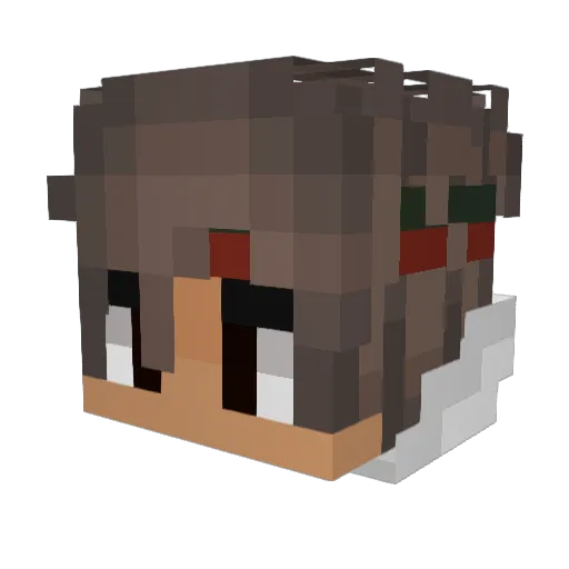 pandiOMG Minecraft avatar head, 3D render