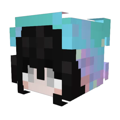 pandinhazl_ Minecraft avatar head, 3D render