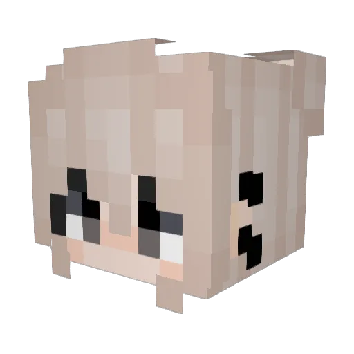 pandogirl Minecraft avatar head, 3D render