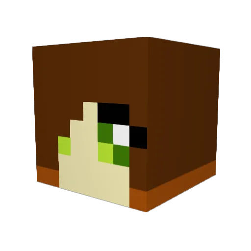 pandorasgold Minecraft avatar head, 3D render