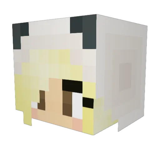 pandowa Minecraft avatar head, 3D render