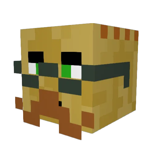 pandr_dk Minecraft avatar head, 3D render