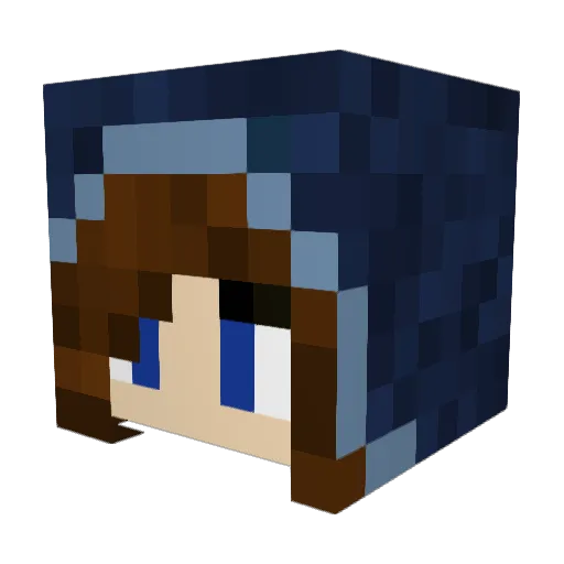 pandrek Minecraft avatar head, 3D render