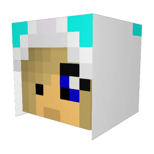 pandxbear Minecraft avatar head, 3D render
