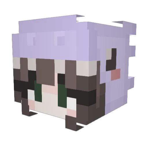 panesilla Minecraft avatar head, 3D render