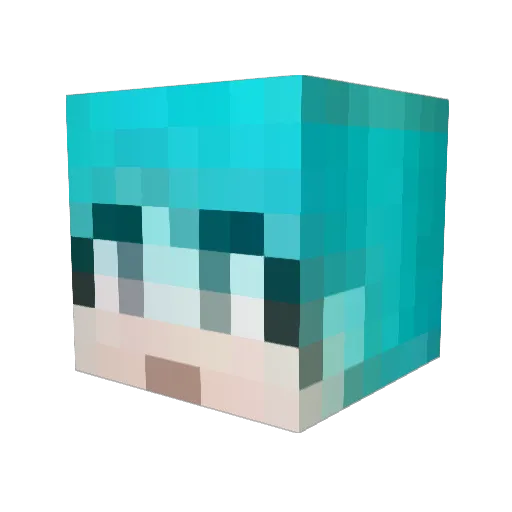 pang_da Minecraft avatar head, 3D render