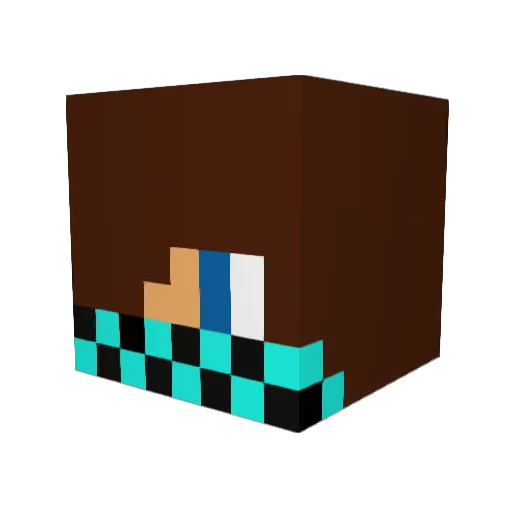 panggun Minecraft avatar head, 3D render