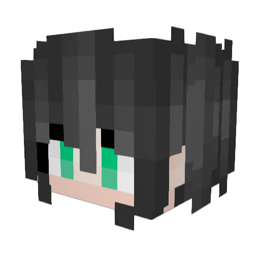 panghuang Minecraft avatar head, 3D render