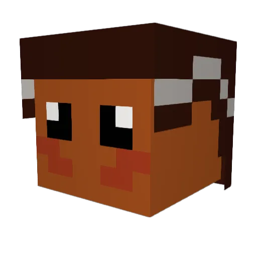 pangodillO Minecraft avatar head, 3D render