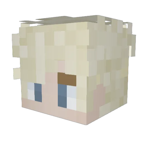 pangolinpup Minecraft avatar head, 3D render