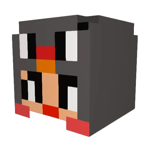 pangpong Minecraft avatar head, 3D render
