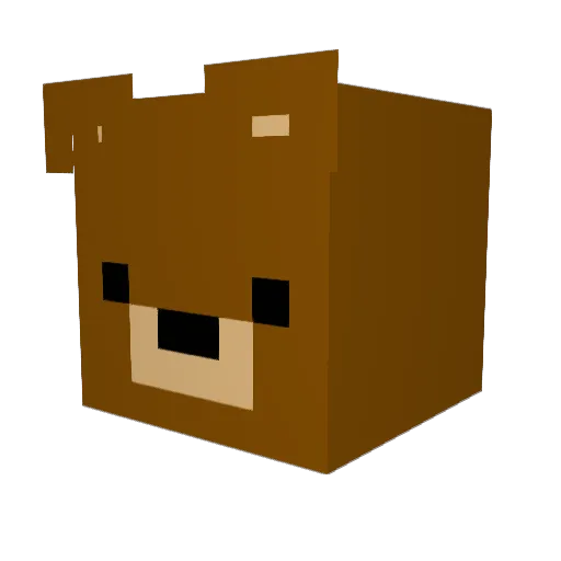 pangsp Minecraft avatar head, 3D render
