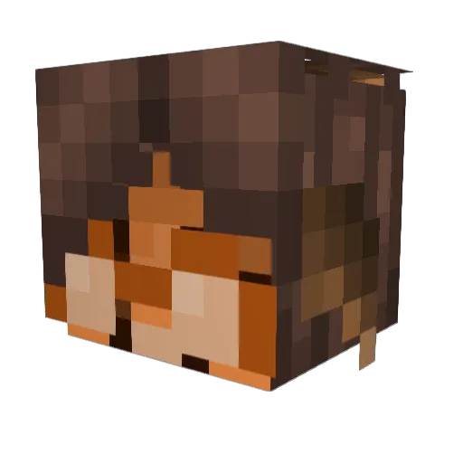 panguo Minecraft avatar head, 3D render
