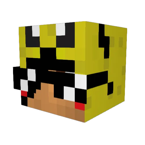 pankisMC Minecraft avatar head, 3D render