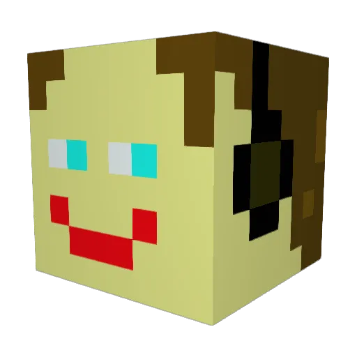 panmiodekglodek Minecraft avatar head, 3D render