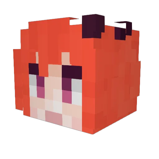 panneett Minecraft avatar head, 3D render