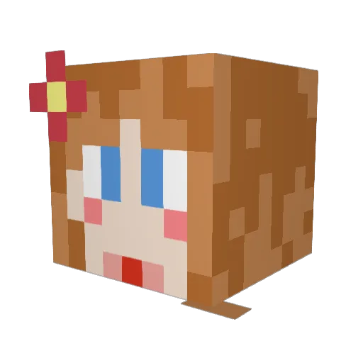 panni2 Minecraft avatar head, 3D render