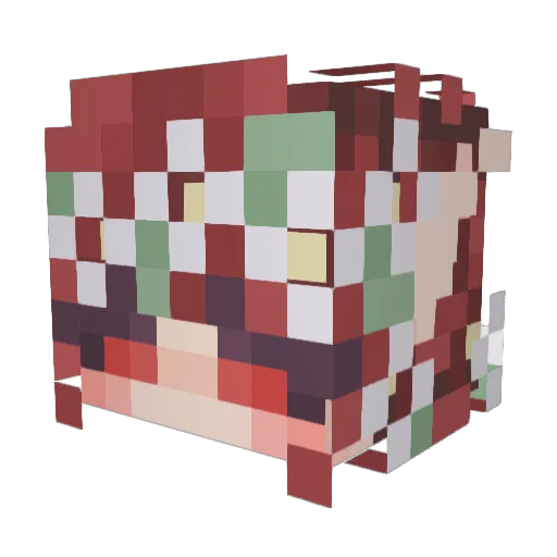 panox2476 Minecraft avatar head, 3D render