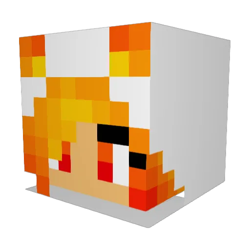 panpan2006 Minecraft avatar head, 3D render