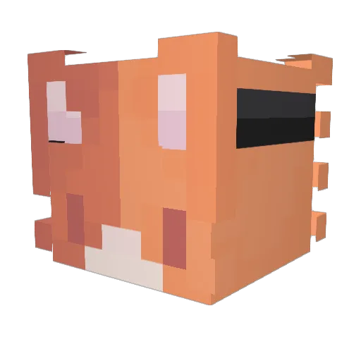 panpanzero Minecraft avatar head, 3D render