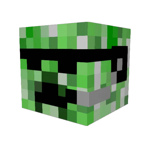 panseit Minecraft avatar head, 3D render