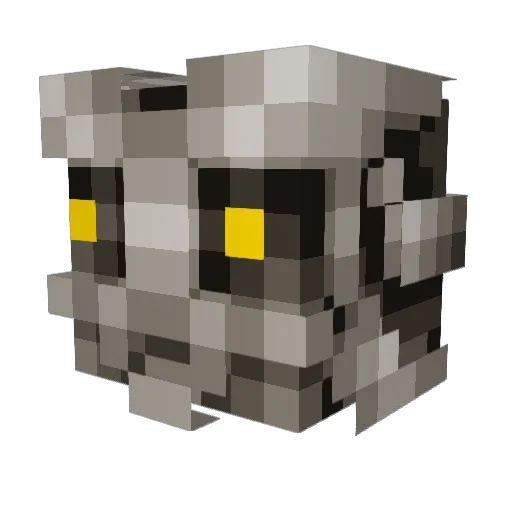 pantheon55 Minecraft avatar head, 3D render