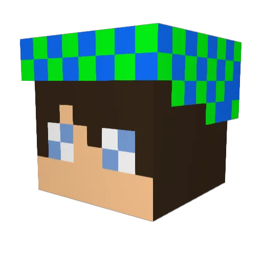 pantiiga Minecraft avatar head, 3D render