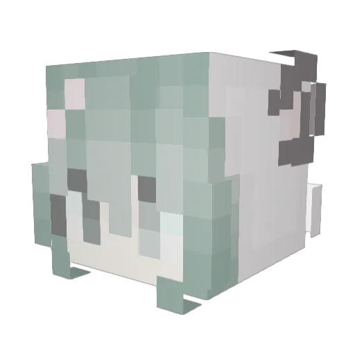 pantomime Minecraft avatar head, 3D render