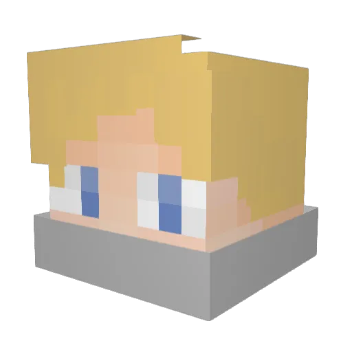 pants28 Minecraft avatar head, 3D render